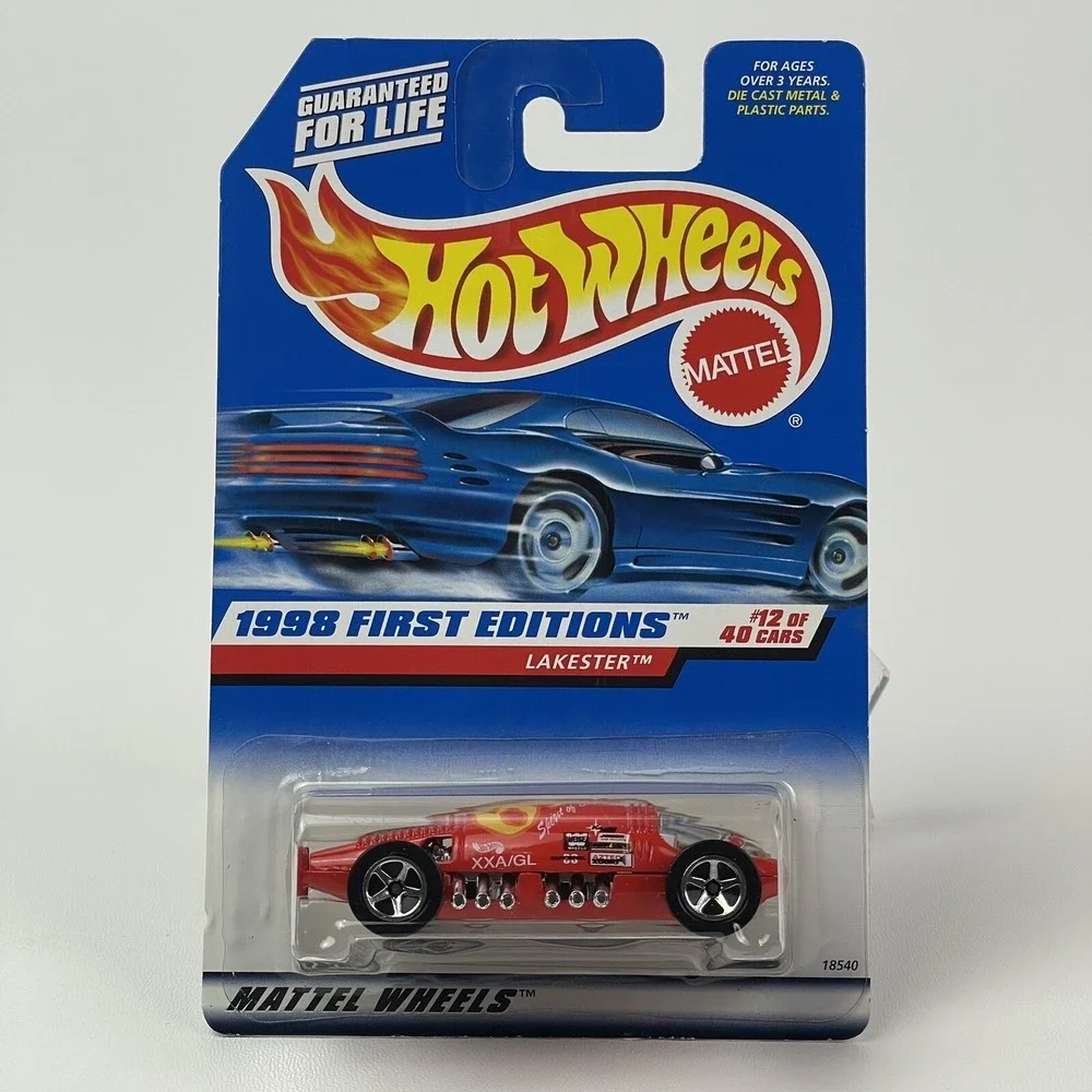 Hot Wheels 1998 #647 First Editions 12 of 40 Lakester Red Malaysia Base 18540